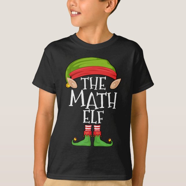 Camiseta Elf de Matemática do Xmas que Corresponde à Elf da (Frente)