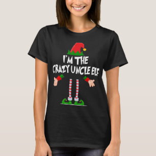 Camiseta Elf de Natal Eu sou o Tio Elf Xmas maluco