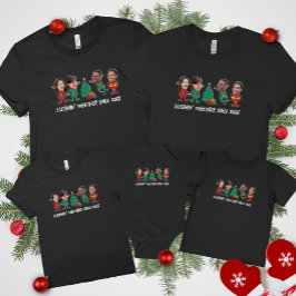 Camiseta Elf de Natal Personalizado Com Rosto Engraçado