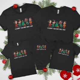 Camiseta Elf de Natal Personalizado Com Rosto Engraçado
