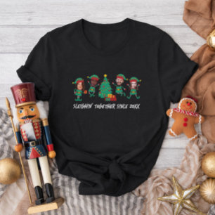Camiseta Elf de Natal Personalizado Com Rosto Engraçado