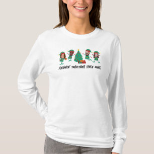 Camiseta Elf de Natal Personalizado Com Rosto Engraçado