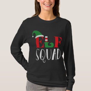 Camiseta Elf Esquadrão Engraçado Combinação de Natal