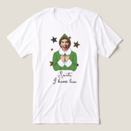 Camiseta Elf Face Design with Sparkling Stars