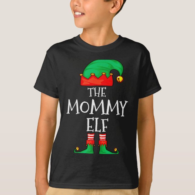 Camiseta Elf Family Christmas Mommy Mom Mother Mama Elf Swe (Frente)