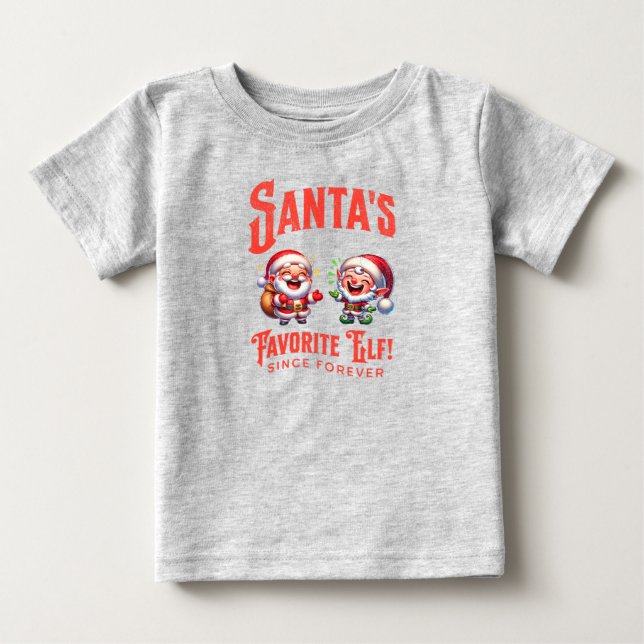 Camiseta Elf Favorito Dos papais noeis Desde Sempre (Frente)