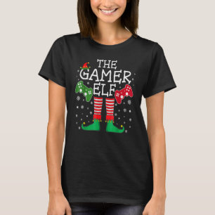 Camiseta Elf Gamer Funny Match Family Gaming ELF Christm