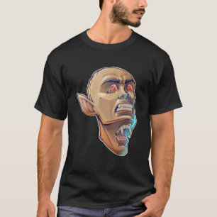 Camiseta Elf Gótico Escuro Rosto Retrato Folclore Elves Fol