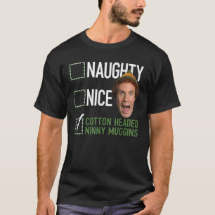 Camiseta Elf Naughton Nice Cotton Cabeçando Ninny Muggins