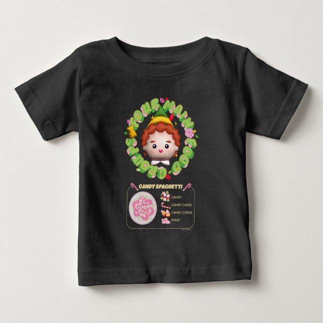 Camiseta Elf o Filme | Quatro grupos principais de Comidas (Frente)