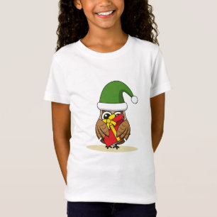 Camiseta Elf Owl de Natal com Presente