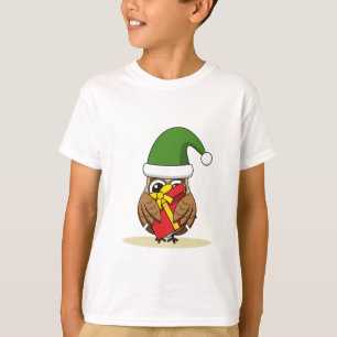 Camiseta Elf Owl de Natal com Presente