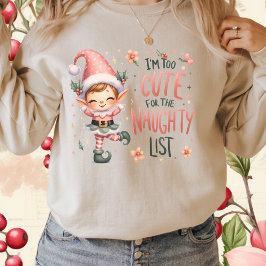 Camiseta Elf Rosa Bonito Sou Muito Bonito Para A Lista Mald