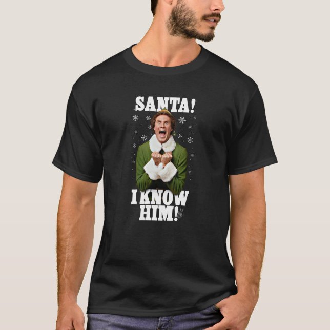 Camiseta Elf Santa I Know Him Buddy Funny Christmas Swea (Frente)