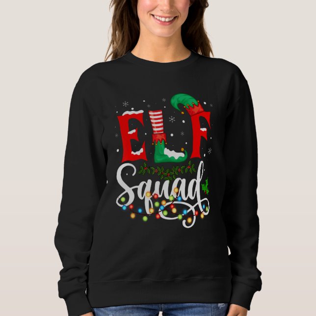 Camiseta Elf Squad Christmas Matching Family Toddler Boy Gi (Frente)