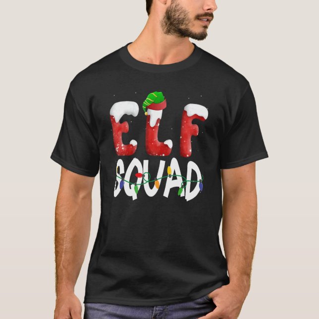 Camiseta Elf Squad Christmas Mating Family Toddler Boy Gi (Frente)