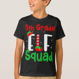 Camiseta Elf Squad Graus Engraçado Natal Elf Kids Ensinam