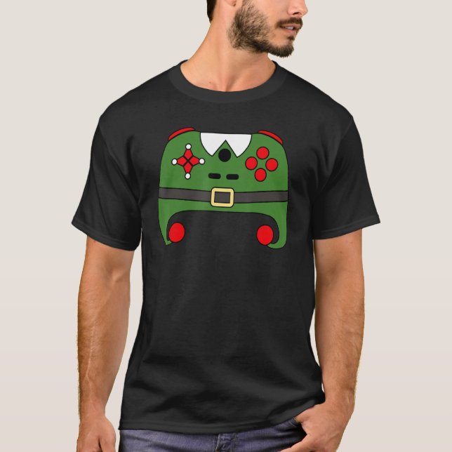 Camiseta Elf Video Game Controller Engraçado Jogos de Natal (Frente)