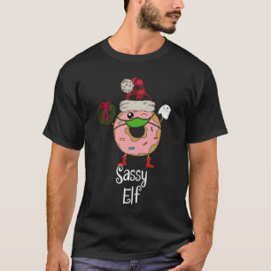 Camiseta Elfa Atrevida Quarentena Natal Donut 2020 Meninas