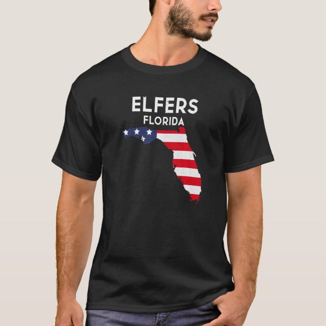 Camiseta Elfers Florida USA State America Travel Floridian  (Frente)