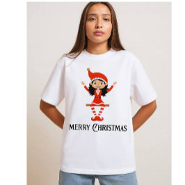 Camiseta Elfo Alegre de Natal - Feliz Feriado 