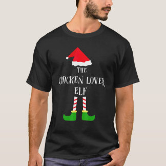 Camiseta Elfo Amante de Frango Pijama de Natal Família Comb