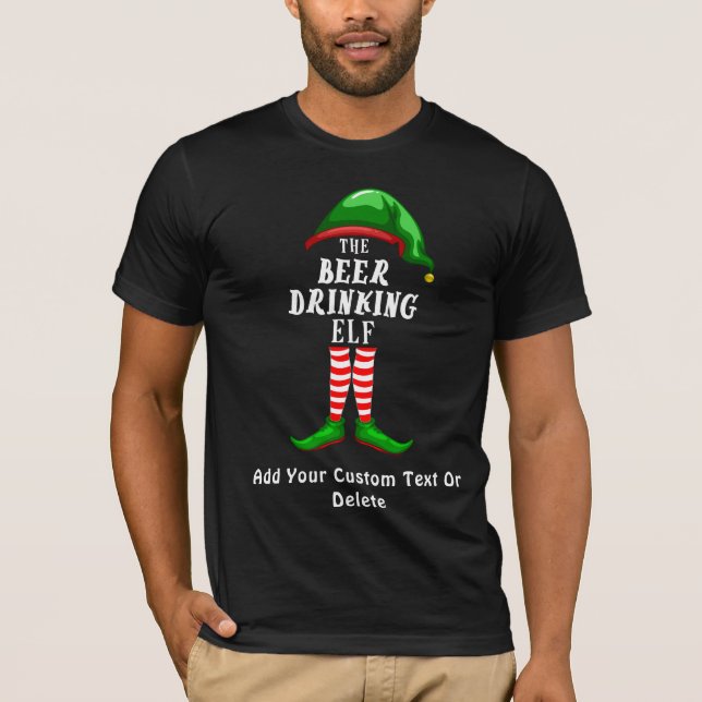 Camiseta Elfo de Natal o ELF Beberrão (Frente)