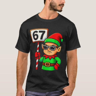 Camiseta Elfo Engraçado Seis Sete 6 7 Meme Fantasia de Nata