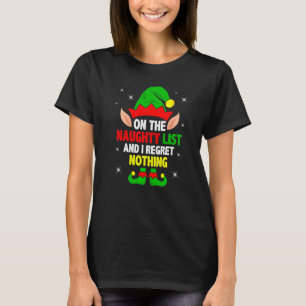 Camiseta Elfo Estou na Lista Travessa Roupas Desgastadas Vi