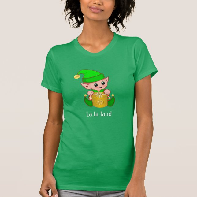 Camiseta Elfo Fofo & Texto Personalizado (Frente)