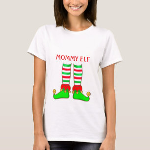 Camiseta Elfo Mãe de Natal Moderno