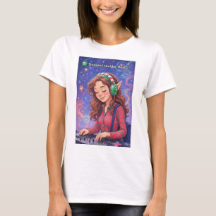 Camiseta Elfo nos Decks – Soltando Ritmos de Férias mulher