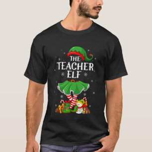 Camiseta Elfo Professor Natal Família Elfo Esquadrão Natal 