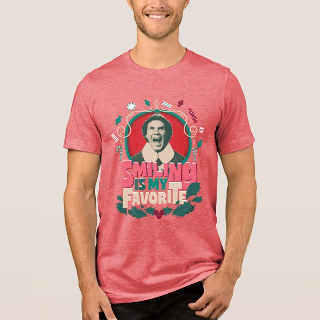 Camiseta Elfo - Sorrir é meu favorito (Frente)