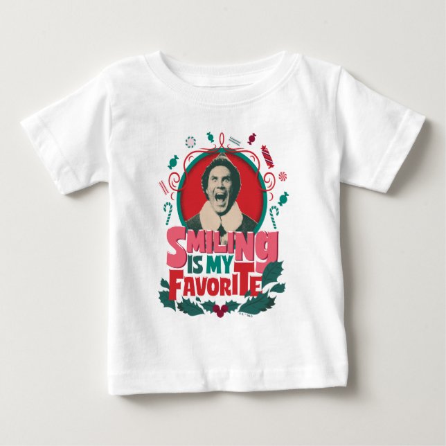 Camiseta Elfo - Sorrir é meu favorito (Frente)