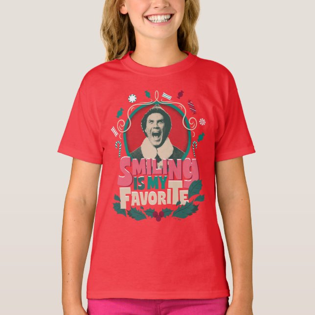 Camiseta Elfo - Sorrir é meu favorito (Frente)