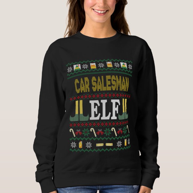 Camiseta Elfo Vendedor de Carros Natal (Frente)