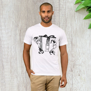 Camiseta Elfos de Natal Caprichosos Carregando Presente Gig