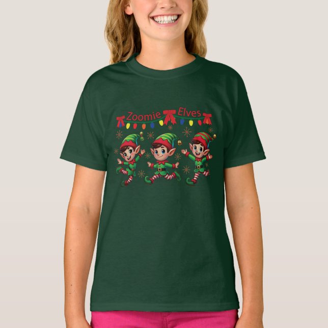 Camiseta Elfos Zoomie Natal (Frente)
