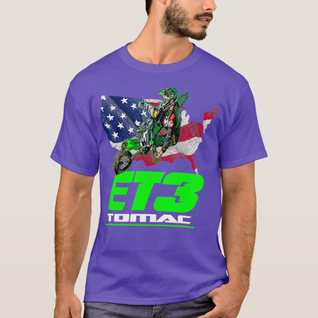 CAMISETA ELI ET3 TOMAC USA FLAG 450SX MOTOCROSS ET1 (Frente)