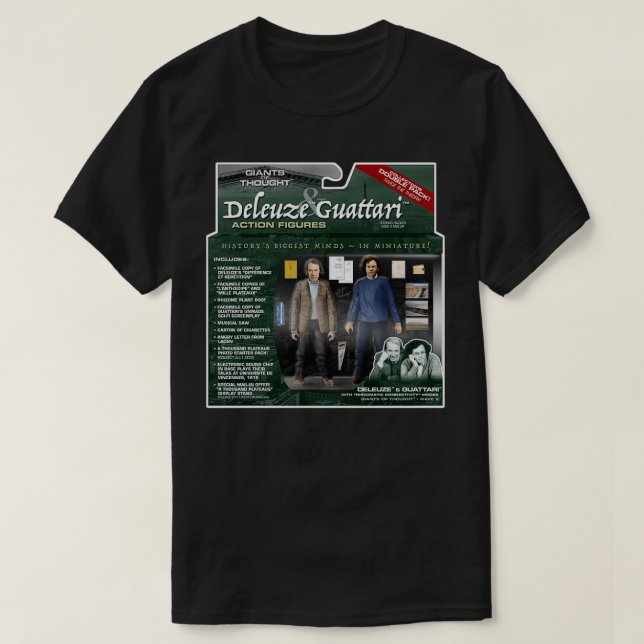 Camiseta Eliminar o amp Guattari Ação Figura 2Pack (Frente do Design)