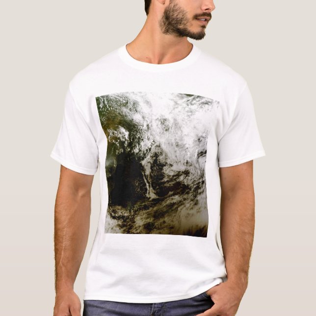 Camiseta Elipse solar sobre o sudeste da Ásia (Frente)