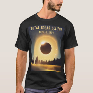 Camiseta Elipse solar total 8 de abril de 2024 paisagem