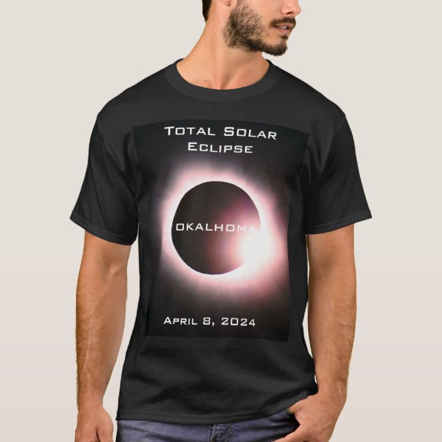 Camiseta Elipse solar Total de Oklahoma 8 de abril de 2024 (Frente)