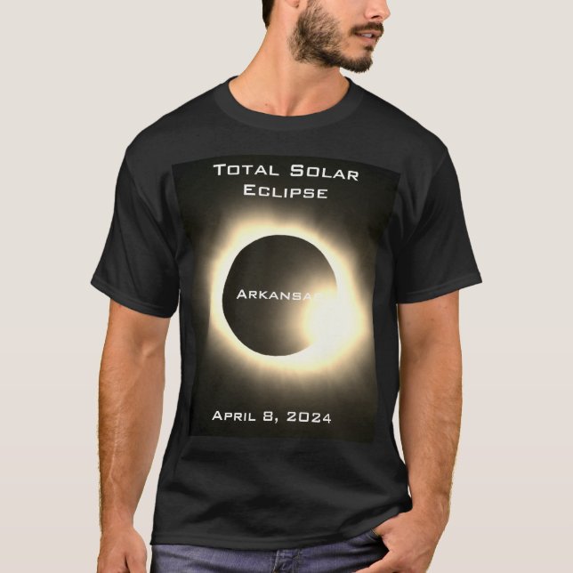 Camiseta Elipse solar total do Arkansas em 8 de abril de 20 (Frente)