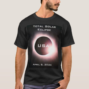 Camiseta Elipse solar total dos EUA 8 de abril de 2024