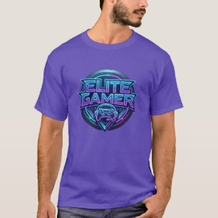 Camiseta Elite Gamer com Logo Neon