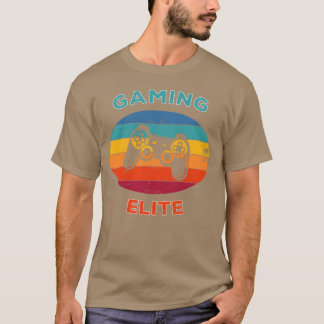 Camiseta Elite Gamer de Jogos Jogue Presente de Console de 