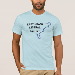 Camiseta Elitista liberal da costa leste - S/S azul