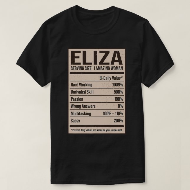 Camiseta Eliza Nutrição Fata Nome Apelido Alias Título Fr (Frente do Design)